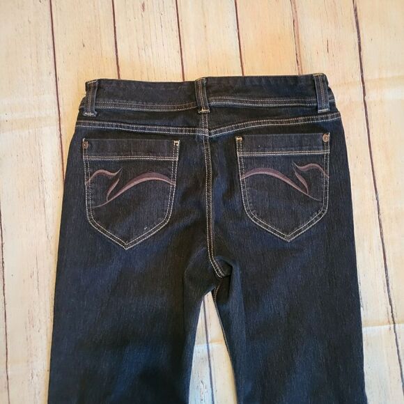 Gloria Vanderbilt Dark Blue Wash Cotton Blend Mid-Rise Bootcut Jeans Sz 6 Short - Picture 4 of 16